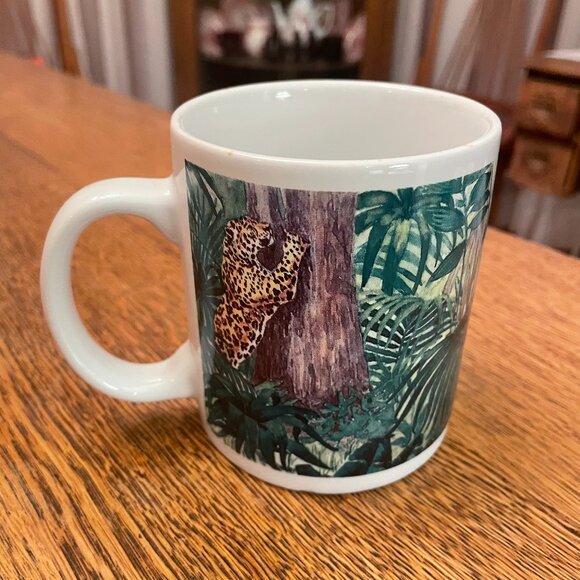 Vintage Friends of the Forest Leopard Themed Coffee Cup Mug - Picture 1 of 6